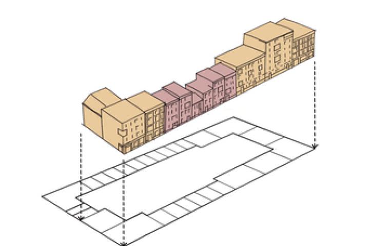 Kaart straatbeeld Ragheno