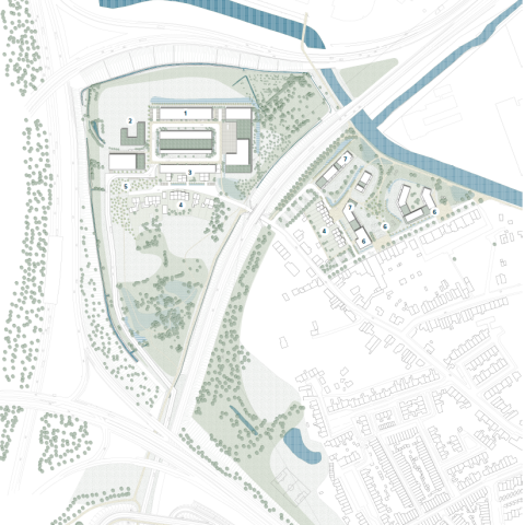 Kaart planning Mechelen Noord