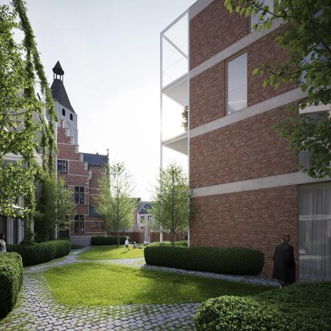 ©Caaap en BOB 361. De gemeenschappelijke binnentuin wordt een ontmoetingsplek voor bewoners.