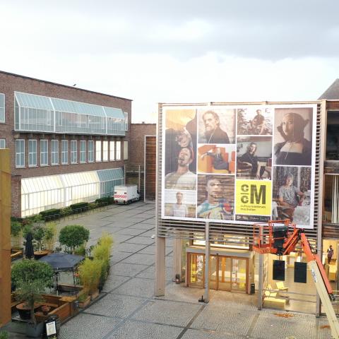 Een luchtbeeld van de cultuursite.